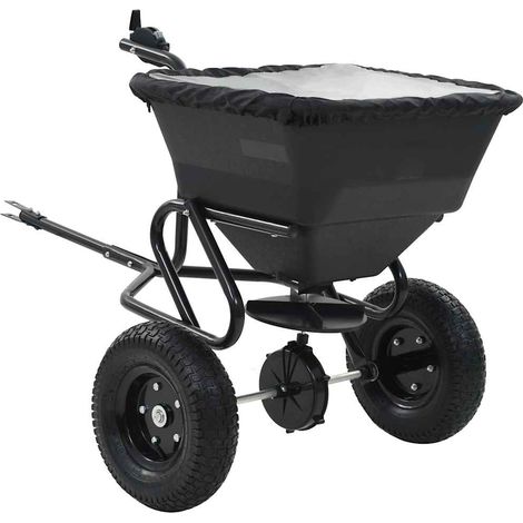 vidaXL Carro remolque esparcidor de sal PVC y acero 125x74x79 cm 45 L (1/5)