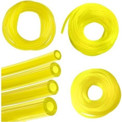 4 Pièces Durite Essence Set, Tuyau Durite D'Essence, Tuyau D'essence Jaune, Tuyaux en PVC pour Carburant, (2x3.5mm, 2.5x5mm, 3x5mm, 3x6mm), pour Tondeuse, Tondeuse à Gazon, PVC Tuyaux (1/5)