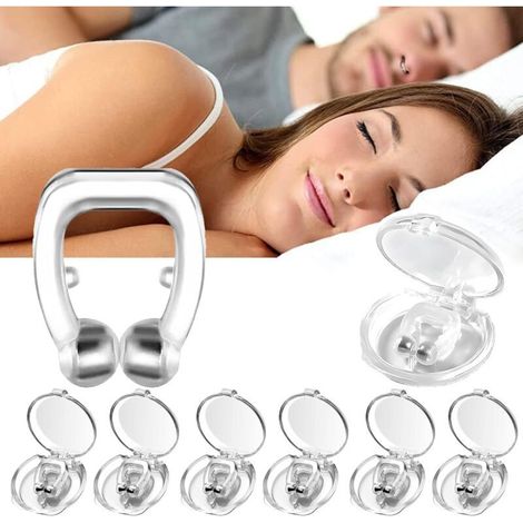 Lot de 6 pinces nasales anti-ronflement, dilatateurs nasaux pour soulager le ronflement, pinces nasales anti-ronflement en silicone (1/5)