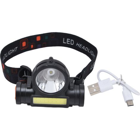 Wiederaufladbare COB-LED-Stirnlampe per USB, wasserdicht und verstellbar, ideal für Camping, Wandern, Angeln und Outdoor-Aktivitäten