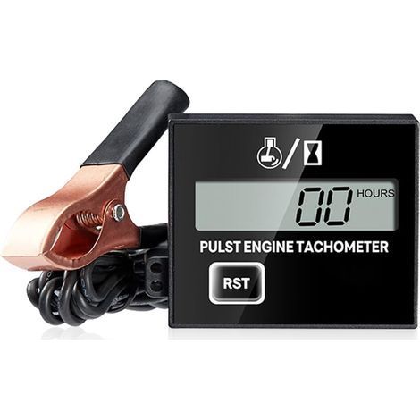 Digital tachometer, inductive tachometer, inductive hour meter, small waterproof engine tachometer, replaceable battery for motorcycle, motocross, lawnmower. (1/5)