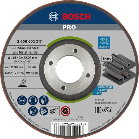 Disque abrasif semi-flexible Bosch PRO 115 x 3 x 22,23 mm - 2608602217 (1/3)