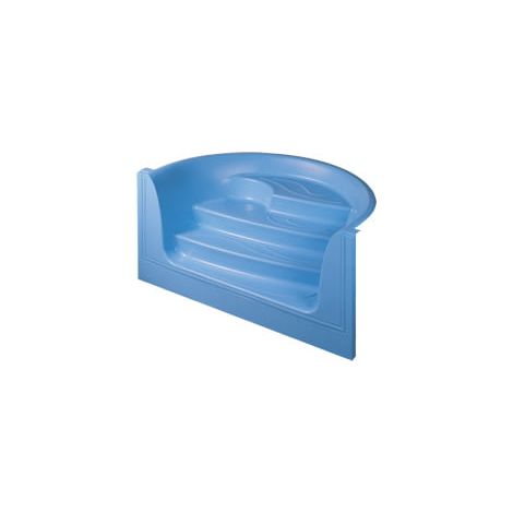 Scala monoblocco in vetroresina per piscina interrata colore azzurro
