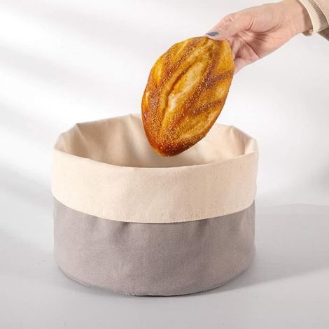 Corbeille à Pain - Coton - Réutilisable - Durable - Respectueux de l'Environnement (1/4)