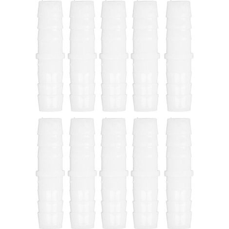 10 Stück Kunststoff-Schlauchanschlussstücke, gerade, gleichschenklige Schlauchverbinder, Verbindungsstücke, Adapter, 12-12 mm