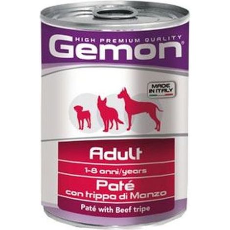 Gemon Cane Adulto, Trippa Manzo Pate' Gr.400