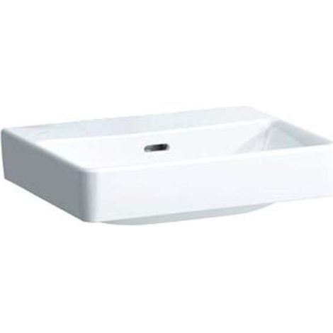 LAUFEN PRO S Handwaschbecken, ohne Hahnloch, mit Überlauf, (1/4)