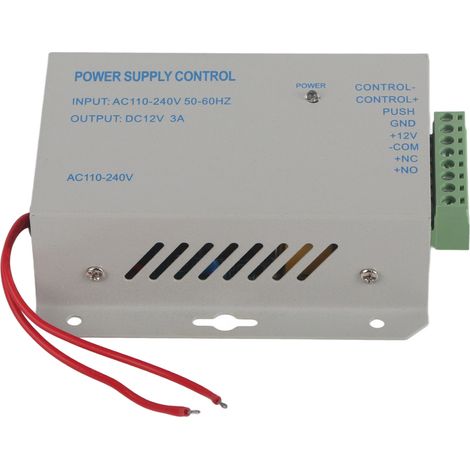 Entrée AC110V-240V Sortie DC 12V 3A 30W Contrôleur d'alimentation pour système de contrôle d'accès aux portes (1/5)