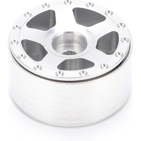 4 jantes Beadlock en alliage d'aluminium pour voiture RC Axial SCX24 90081 1/24 (accessoires argentés) (1/5)