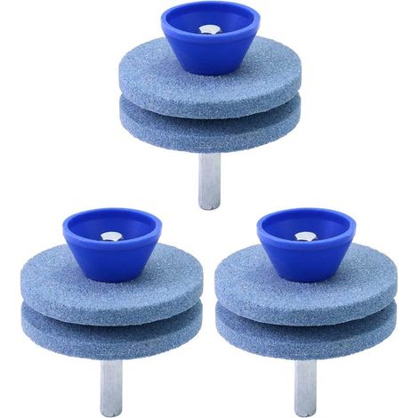 3PCS Affûteuse de Lames de Tondeuse à Gazon, Affûteuse de Outils de Jardin, Compatible avec Perceuses Électriques et Perceuse à Main (1/5)