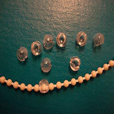 Positionierungsschnalle für Vorhangperlenketten im Einzelhandel, 4,5 x 6 mm Zugperlenbegrenzer-Zubehör, Vorhangbefestigungsschnallen-Zubehör (20 Stück) (1/5)