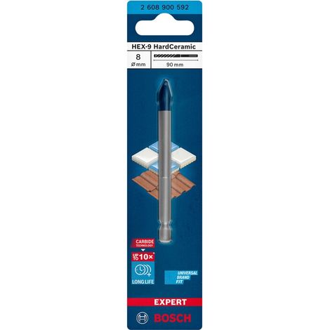 BOSCH-A PUNTA P/CERAMICA HEX-9 D 8X90 MM