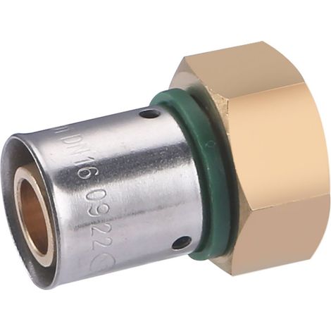 Raccord femelle écrou libre à sertir pour tube PER NOYON & THIEBAULT Ø16 - F15x21 (1/2)