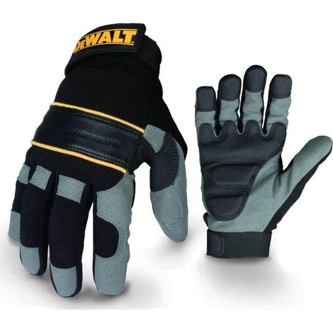 Gants de travaux polyvalents DEWALT DPG33L EU taille 9 renfort cuir protection à la coupure (1/2)