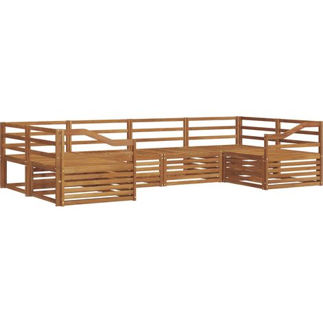 Outdoor-Sofagarnitur 6 pcs Natur vidaXL
