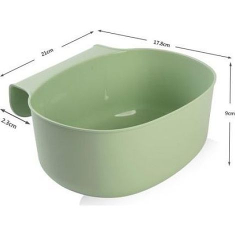 2x Poubelle Plan de Travail à Suspendre - Table à Langer Bébé - Bac Plastique Cuisine 26 x 17 x 12 cm - Corbeilles Vert (1/4)