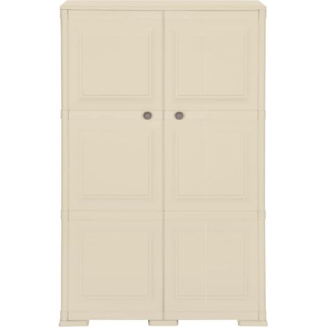 Maison Exclusive - Armario de plástico diseño madera blanco angor