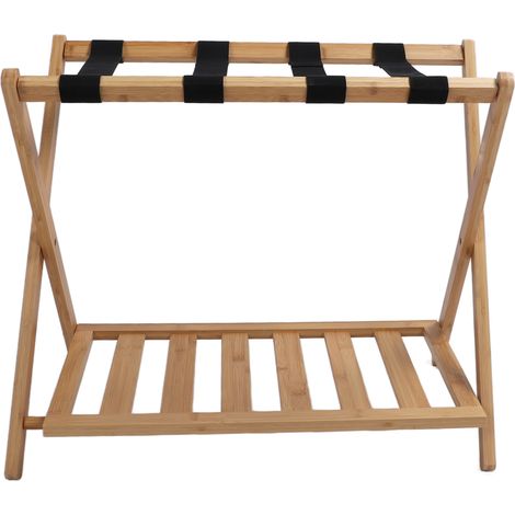 Klappbarer Gepäckträger, Gepäckträger aus Holz, Schnellmontage, Gepäckträger mit unterem Staufach (1/5)