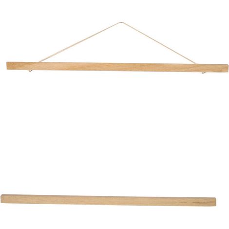 Cadre photo magnétique moderne en bois blanc, 50 cm, idéal pour créer soi-même des affiches et des impressions sur rouleau. (1/5)