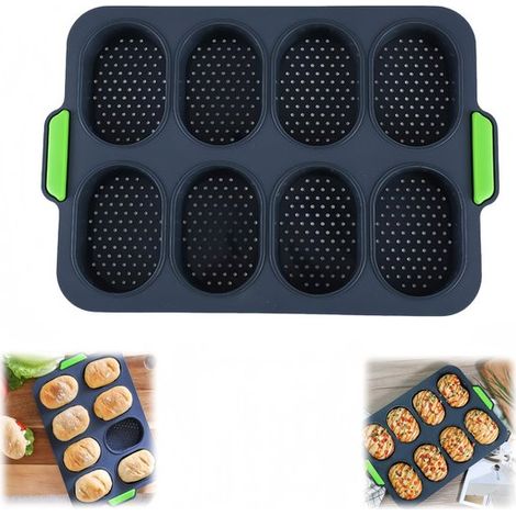 Graue Silikon-Brotbackform, 23,8 x 34,5 x 2,5 cm (1/5)