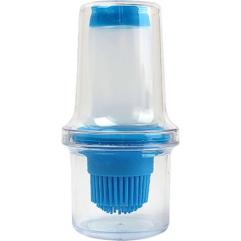 Silicone Bbq Huile Bouteille Brosse Cuisson Pâtisserie Brosse Sauce Silicone Pliant Entonnoir Brosse De Nettoyage(bleu) (1/5)