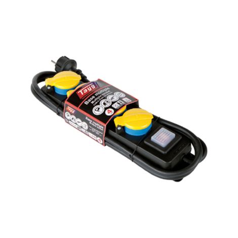 Multipresa Tayg 4 prese 2P+T con tappo + interruttore con protezione Max 3500W