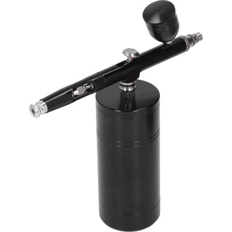 Kit Aérographe Portable avec Compresseur, Pistolet Sans Fil Rechargeable USB 18psi Noir (1/5)