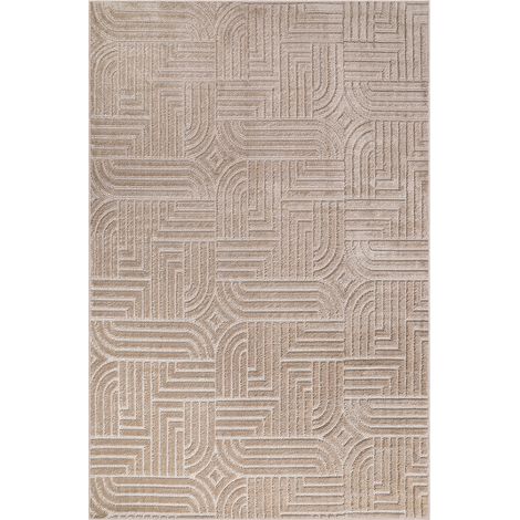 Grande Tappeto dal Design Contemporaneo e Moderno - Beige (160x230 cm) - Rococo Beige