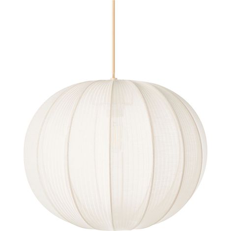 Lampada a sospensione di design moderno Plafoniera in nylon sintetico Paralume bianco Marieta