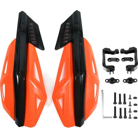 Protège-mains de moto 7/8 pouces 22mm ABS protecteur résistant aux chutes universel pour vélo électrique ScooterOrange
