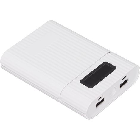 Lot DIY 4x18650 Power Bank Micro USB Entrée Affichage LED Boîte Rangement Batterie Sans Soudure Blanche (1/5)