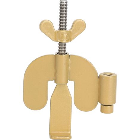 Verrou de porte portable amélioré type noix de cajou avec vis en acier inoxydable, sécurité pour maison hôtel école appartement dortoirs, couleur doré (1/5)