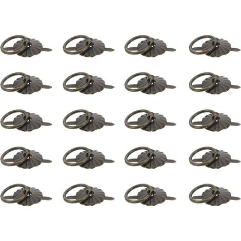 Poignées de Boîte Noires en Fer, Lot de 30, Mini Anneau Coffret Présent et Boîte Bijoux, Format Compact, Style Chic, Pièce de Remplacement (1/5)
