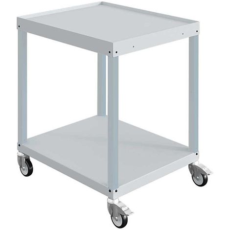 Servante d'atelier gris clair - 2 Plateaux 700x1215mm - Charge 150kg - W020060012-GCGC (1/4)