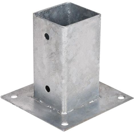 Anclaje de acero galvanizado - Cuadrado 12 x 12 / 16 / 17,5 x 17,5 cm. -