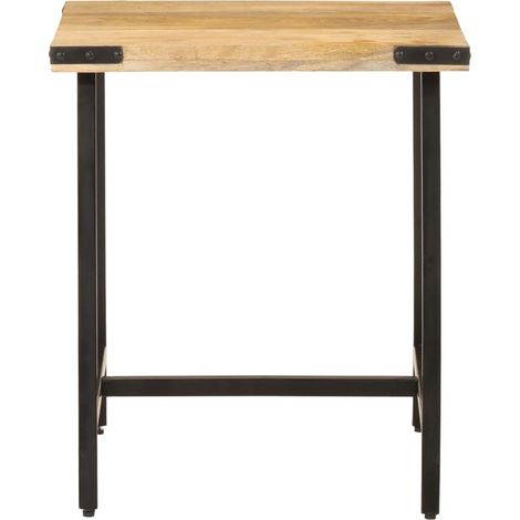 Table d’appoint,Bout de canapé,Table basse 45x45x50 cm bois massif de manguier et fer CFW67212 (1/5)