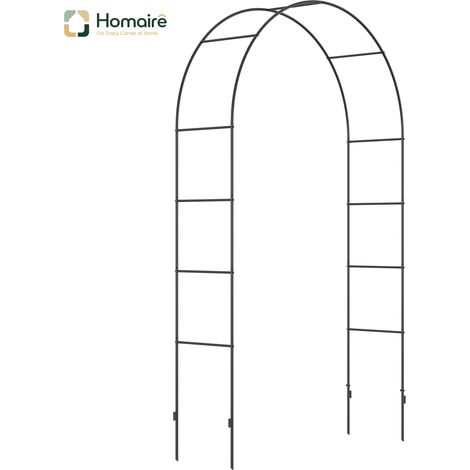 HOMAIRE Torbogen Gartenbogen pour Kletterpflanzen Rankpflanzen Noir