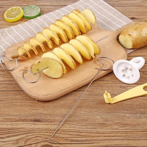 Coupe-pommes de terre - - 2 pièces - Acier inoxydable - Ustensiles manuels - Design contemporain (1/4)