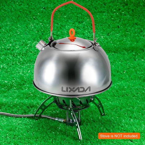Bouilloire à thé en acier inoxydable, 0,6 l, Portable, Camping en plein air, randonnée, théière à eau, cafetière (1/5)