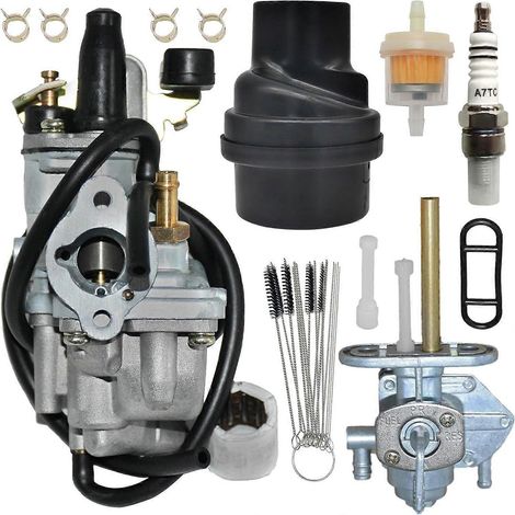 Carburateur LT50 pour Suzuki LT50, LT 50, JR50 et LT-A50 Quadrunner (1984-1987) avec filtre à air, robinet d'essence et vanne d'essence.