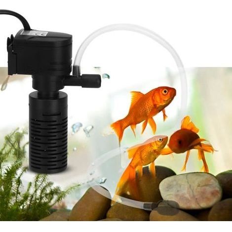 Pompe de filtre d'aquarium - Mini-pompe anti-aspiration - ABS - Noir - Pour poissons d'eau froide (1/4)