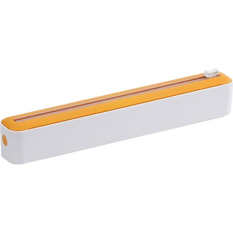 Distributeur de film alimentaire en PP rechargeable avec coupe-film pour papier aluminium, papier sulfurisé et papier cuisson. (1/5)