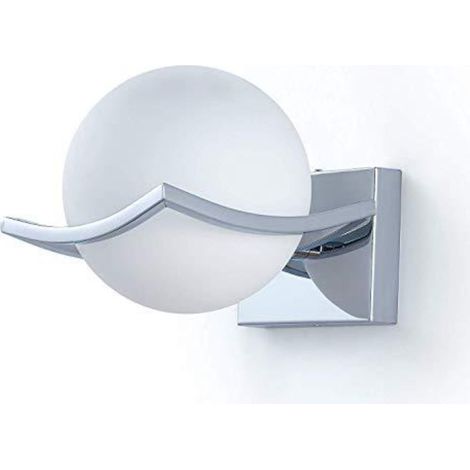 GOECO Lampada da parete in vetro Luce della parete del LED per la camera da letto, bagno, disimpegno, D15CM (1/5)