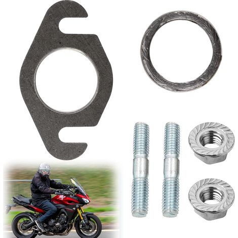 Joint de Collecteur d'Échappement pour Scooter 50cc 2T et Boulons M6, Compatible avec Aerox, Nitro, Typhoon, Runner, NRG, Scarabeo, Liberty et Autres Modèles (1/5)