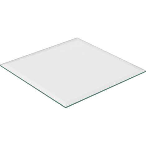 Relaxdays – Plaque en verre de sécurité trempé 70x70 cm – Épaisseur 8 mm – Protection contre rayures et chocs – Pour table et cheminée