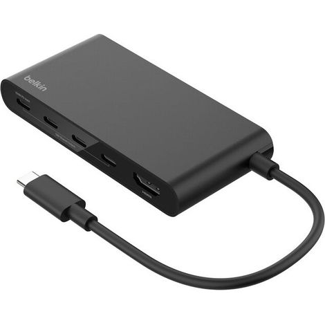 Belkin AVC021HQBK hub de interfaz USB Tipo C 10000 Mbit/s Negro (1/4)