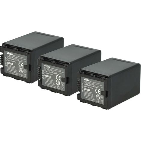 vhbw 3x Akku Ersatz für Panasonic VW-VBN390E-K, VW-VBN390E für Videokamera Camcorder (3300 mAh, 7,2 V, Li-Ion) + Infochip (1/5)
