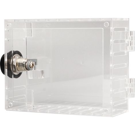 Universeller, transparenter Verriegelungskasten für Thermostat mit Schlüssel und transparenter, wandmontierter Schutzabdeckung für Thermostat. (1/5)