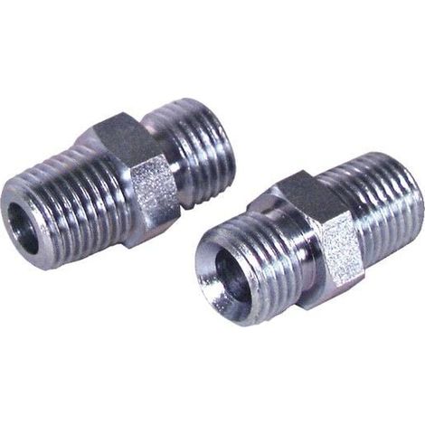 Raccord pneumatique, acier inoxydable, buse de carburant, DN8, filetage droit hexagonal 1/4, connecteur droit mâle haute pression durable à double filetage mâle (1/5)
