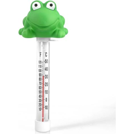 Thermomètre de piscine flottant, facile à lire, incassable, pour piscine extérieure et intérieure, grenouille